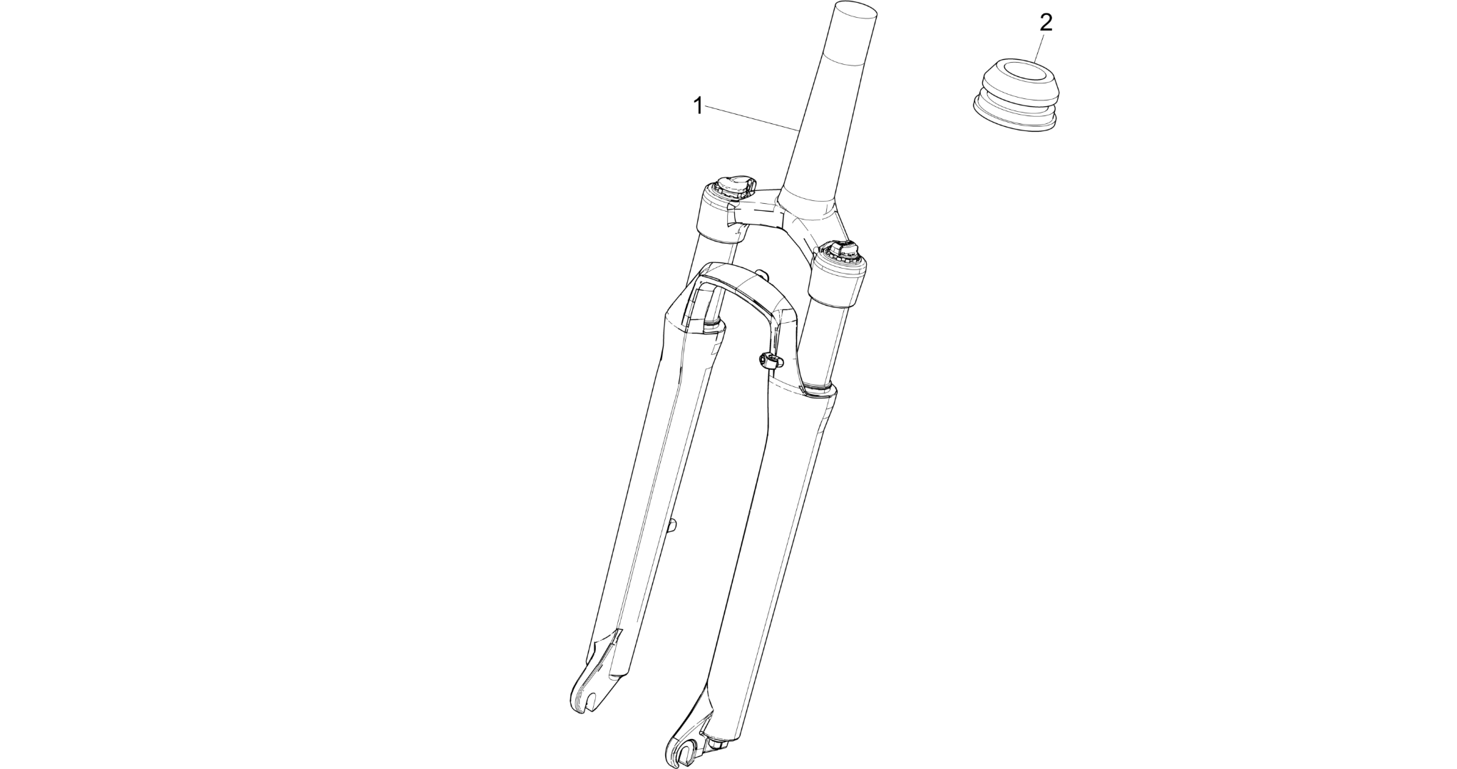 Fork/steering tube - Steering bearing unit