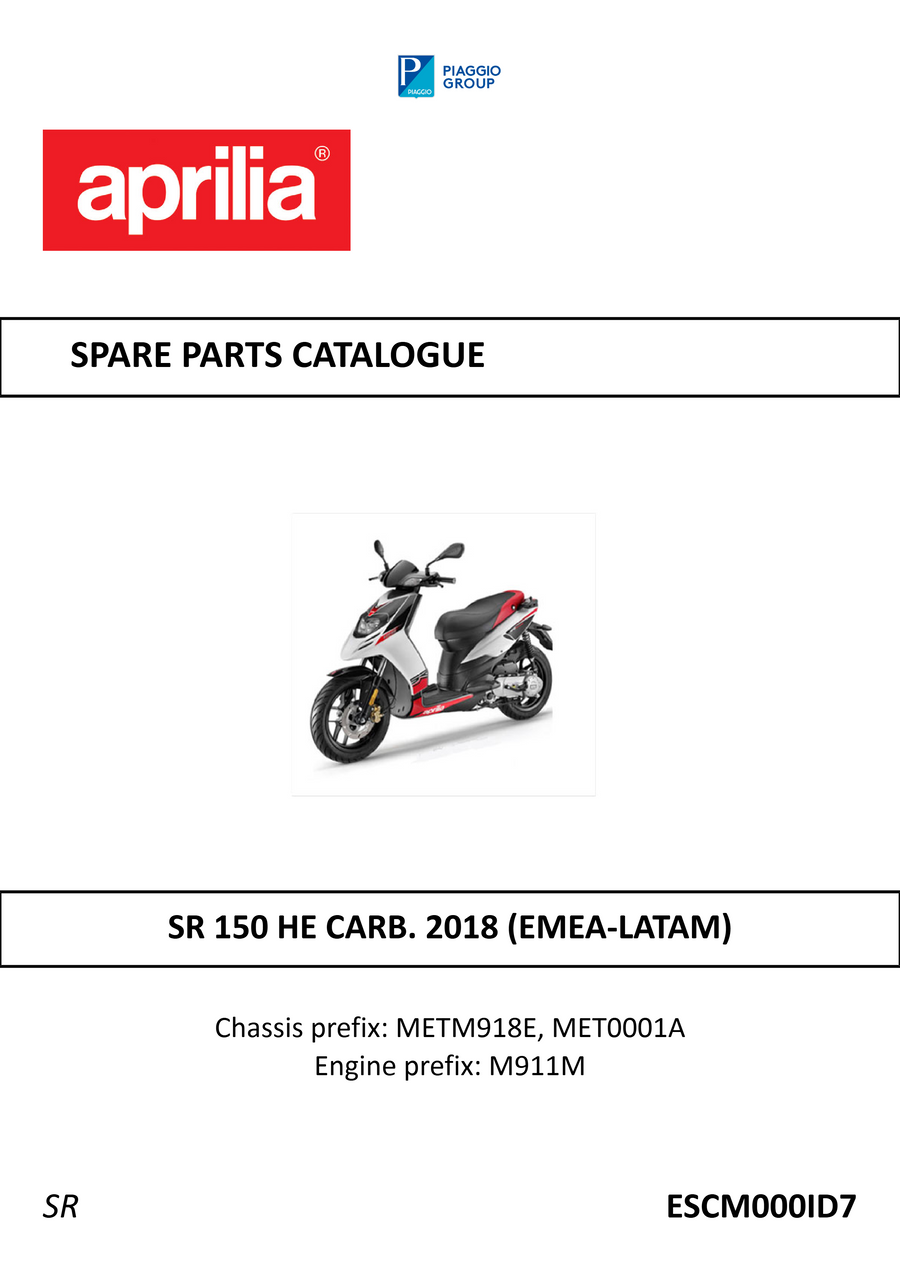 SR 150 HE CARB. 2018 (EMEA-LATAM)