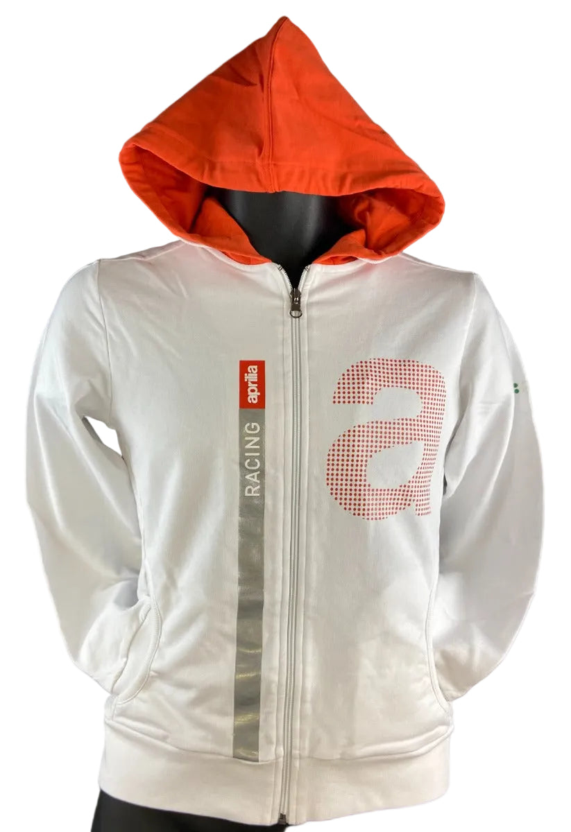 APRILIA LADIES HOODIE WHITE/RED