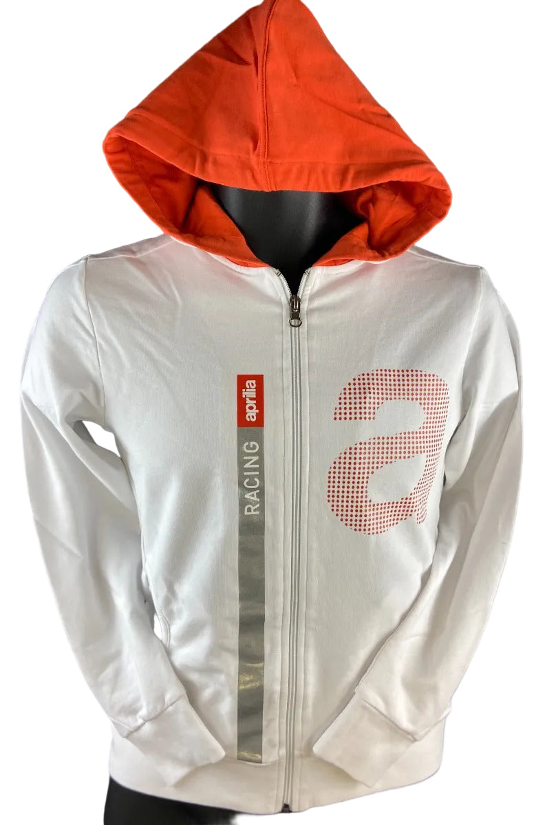 APRILIA LADIES HOODIE WHITE/RED