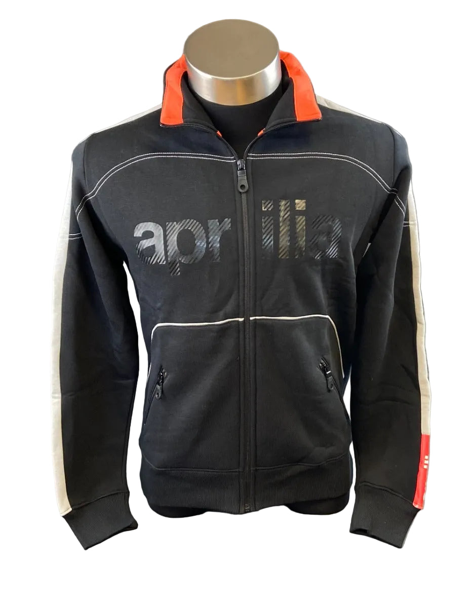 APRILIA MENS FULL ZIP SWEATSHIRT BLACK