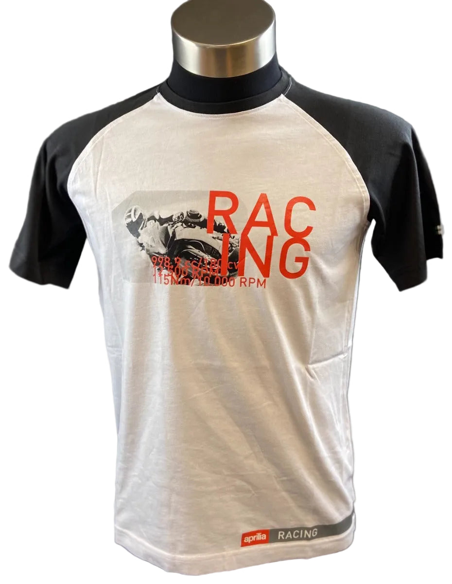 APRILIA MENS RACHING T-SHIRT WHITE