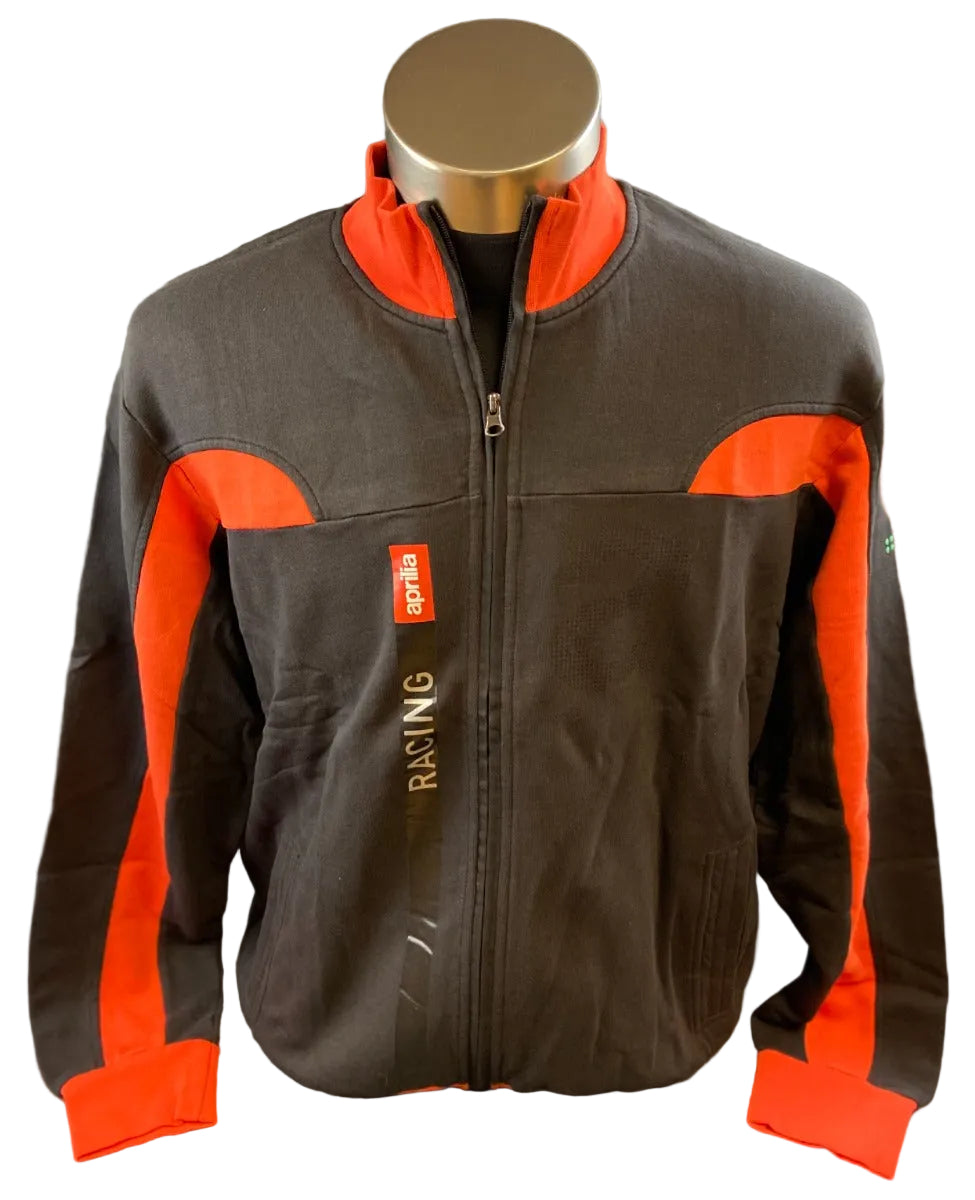 APRILIA MENS FULL ZIP SWEATSHIRT BLACK/RED