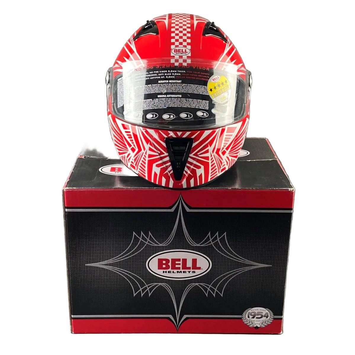 BELL HELMET RED AND WHITE