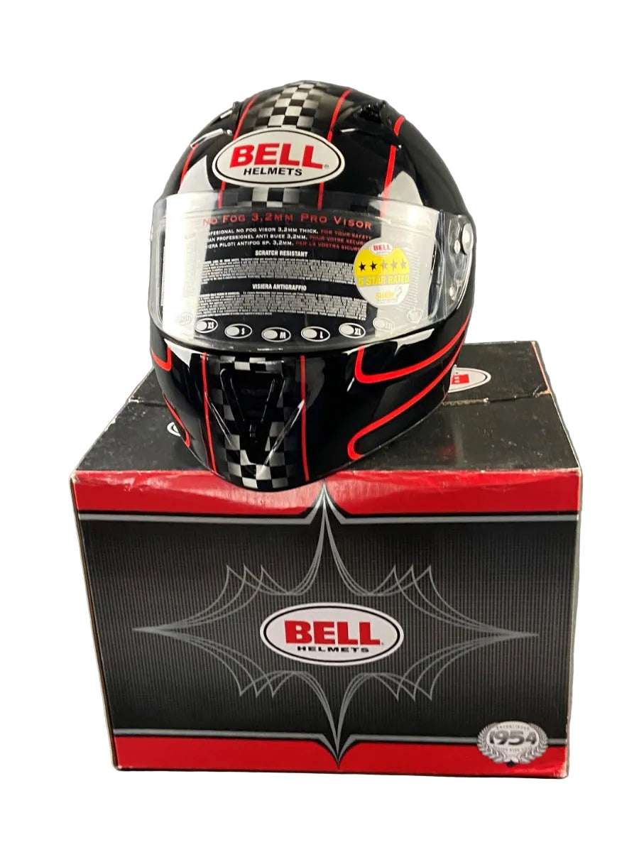 BELL HELMET BLACK AND RED