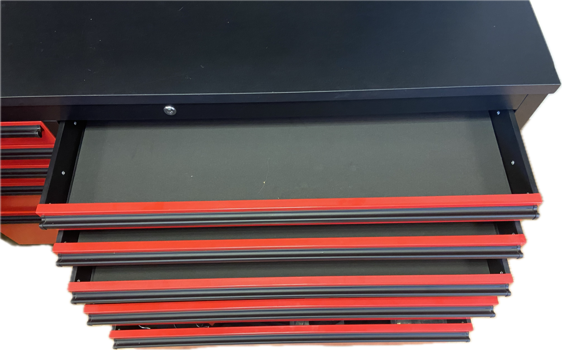 HYXION 55" BLACK/RED TOOL CHEST (12 Drawers, 2 CABINETS)