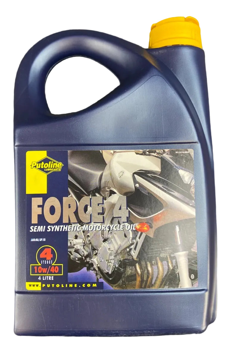 PUTOLINE FORCE 4 SEMI SYNTHETIC OIL 10W/40 4 STROKE - 4 LITRE