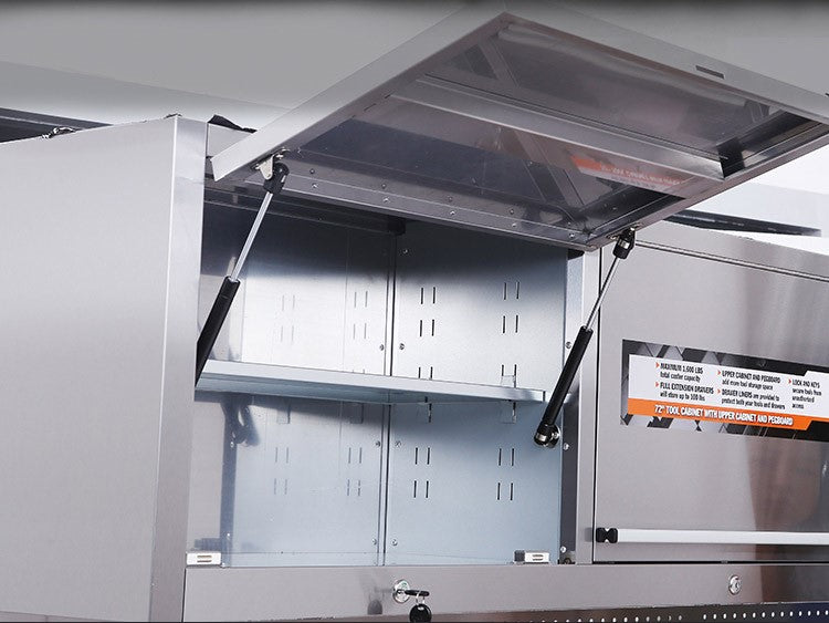 HYXION 72" STAINLESS STEEL TOOL CHEST (15 DRAWERS, 3 CABINETS)