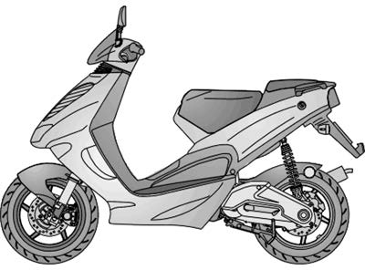 Benzhou V10 SR 50 Factory Motorroller Her Chee Adly Moto SR50 Street / 2x Rückspiegel Baotian 2x Spiegel Aprilia SR 50 R 